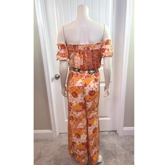 Free People Multi Colored Off Shoulder Jumpsuit - Picture 7 of 9